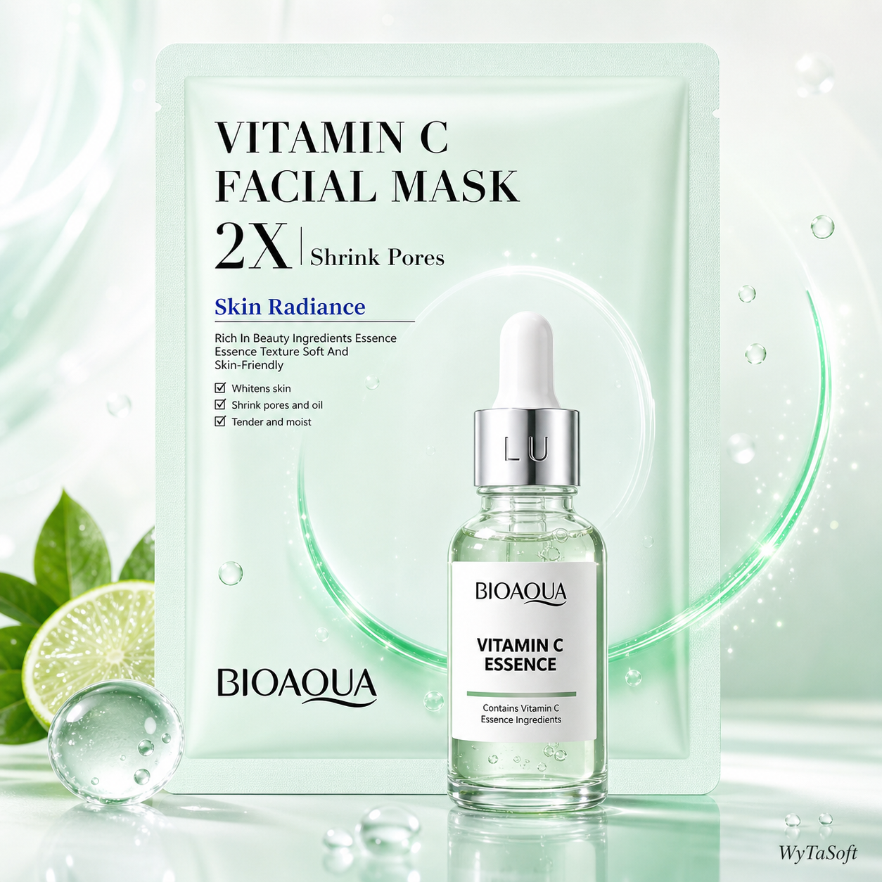 Pack de 4 Masques Visage BIOAQUA 2X – Centella, Collagène, Acide Hyaluronique & Vitamine C